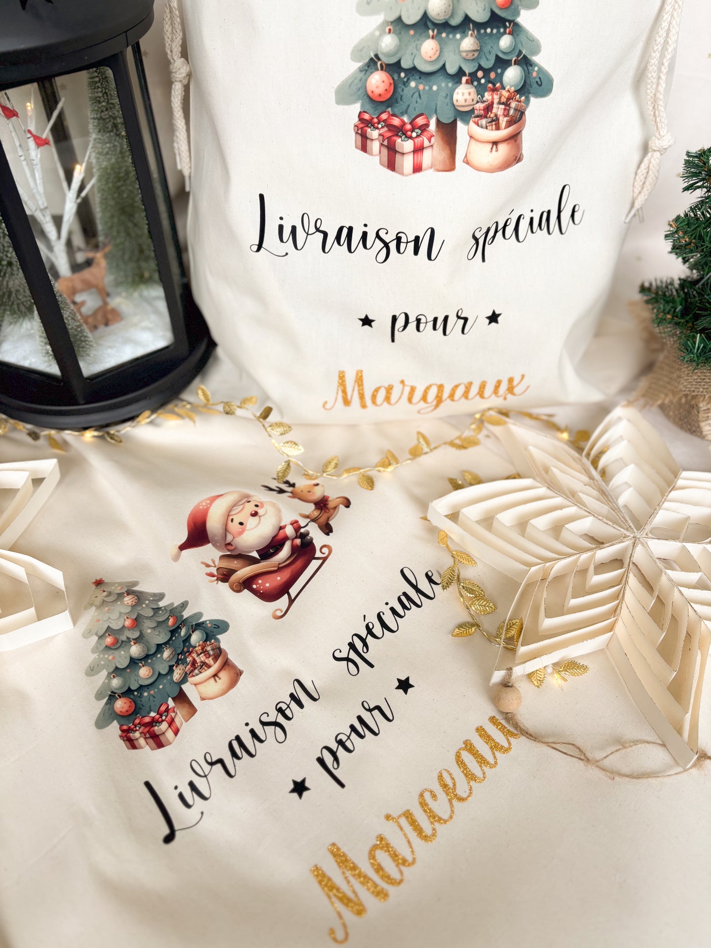 Hotte de Noël personnalisée