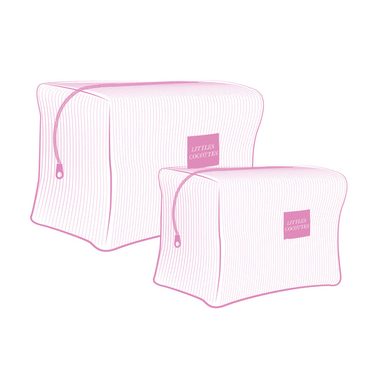 Trousse de toilette en velours - Plusieurs coloris