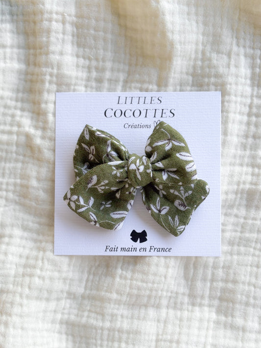 Barrette noeud Olive